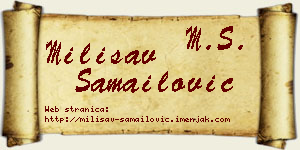 Milisav Samailović vizit kartica